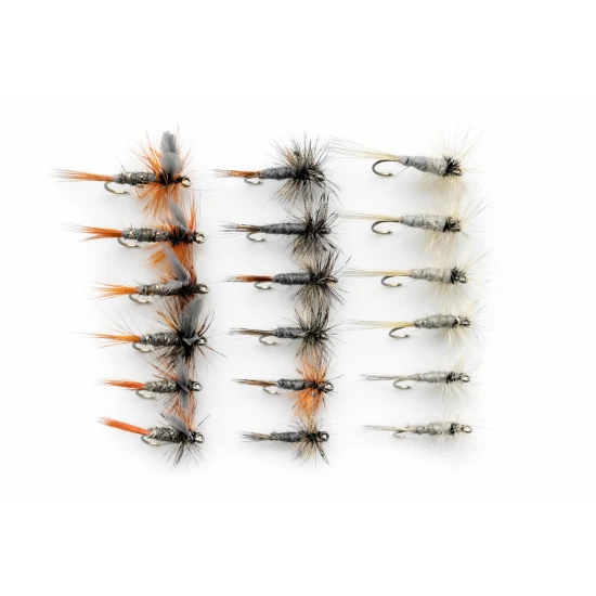 18 Dry Flies,Hares Ear, Duster and Adams
