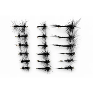 18  Barbless Dry Flies  - Midge,Spider, Gnat