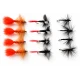 12 Dry Flies - Black Spider,Black Red Gnat, Soldier Palmer