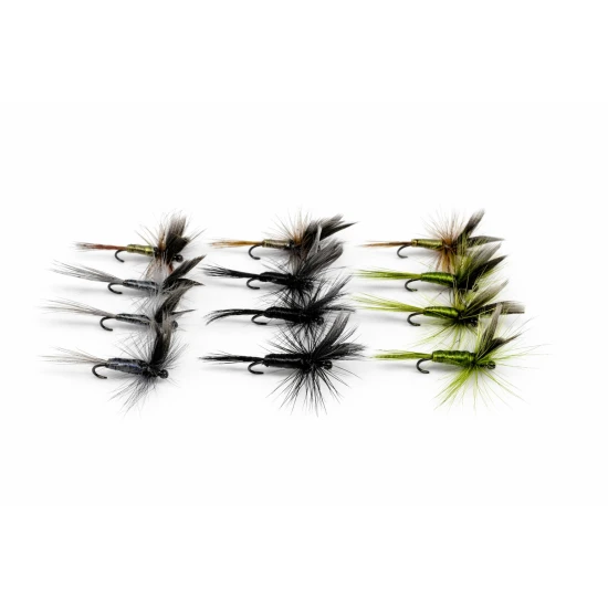 12 Barbless Dry Flies - 4 Variations
