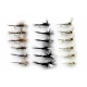 18 Barbless Parachute Dry Flies - Duster, Adams & Gnat