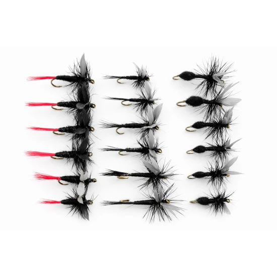 18 BARBLESS Dry Flies, Gnats and Ants