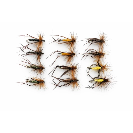 12 Barbless Standard Hopper Flies - All colours