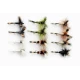 12 Barbless Sedge and Humpy (4 humpy 8 sedge)