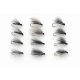 12 Mixed CDC F  Flies - olive, black and hares ear