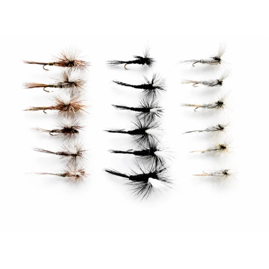 18 Parachute Dry Flies - Duster, Adams & Gnat