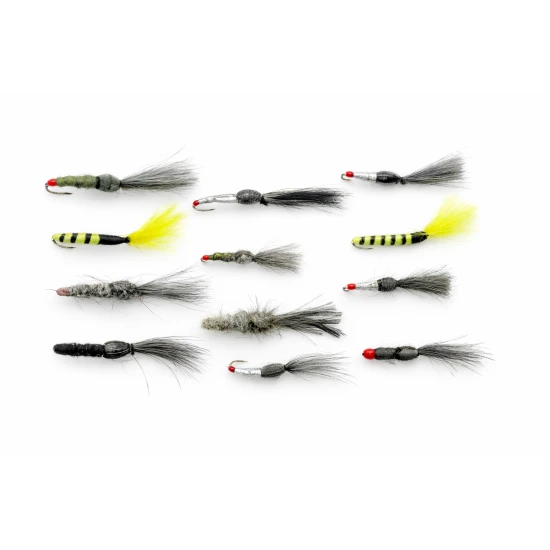12 Shuttlecock Flies - Mixed (Full Range) including tiger