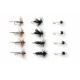 12 Barbless Dry Flies - Adams,Alder & Caenis