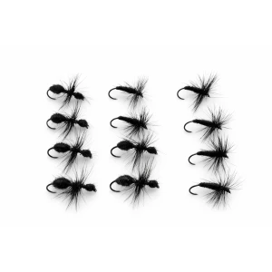 12 BARBLESS Dry Flies - Ant and Spider