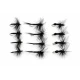 12 Dry Flies - Black Ant,Black Gnat & Spider
