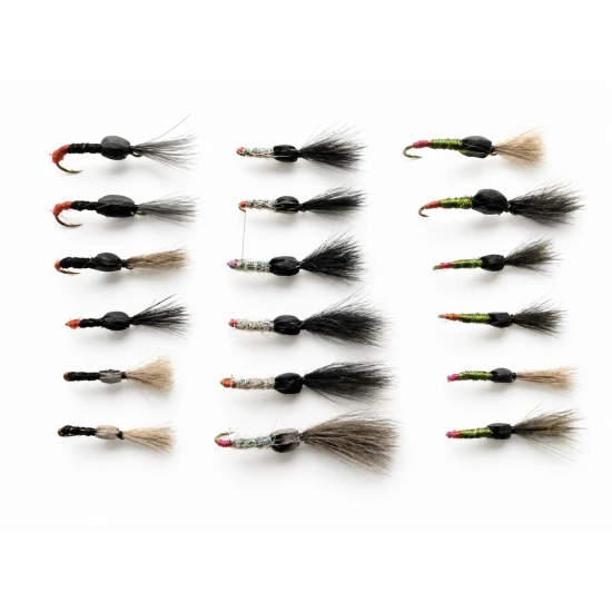 18 CDC Shuttlecocks - Black, Olive & Hares ear