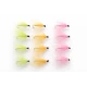 12 Mixed Coloured Wing CDC F  Flies - Olive, Pink, Orange