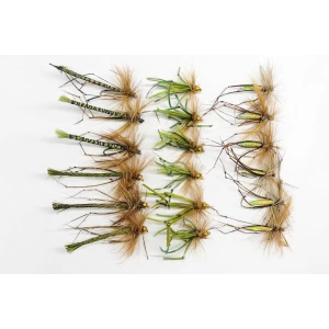 18 Barbless Daddy Longlegs - Lime Tip, Olive Flexi and Olive Detached