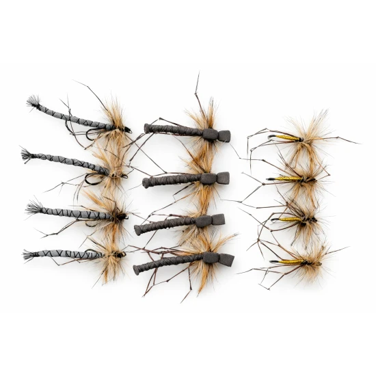 12 Barbless Detached Daddy Unweighted, Brown Foam, Natural Detached, Standard