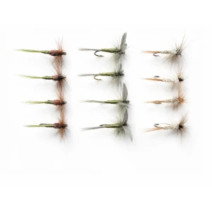 12 Dry Flies - Hatching Olive, Olive Dun & Kites Imperial
