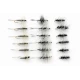 18 Barbless Dry Flies, Griffiths, Duster, Grizzly