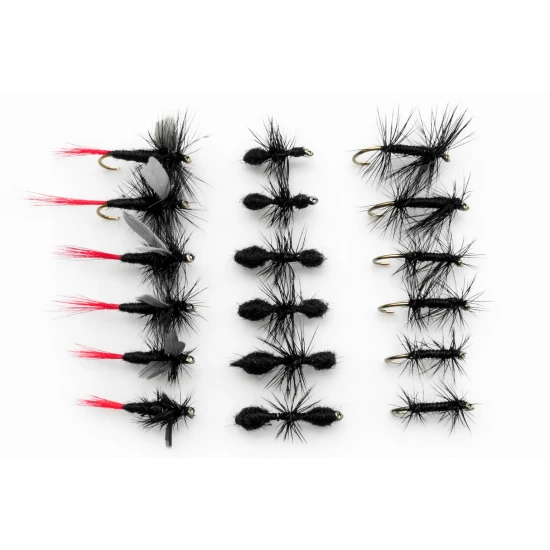 18 Barbless Dry Flies  - Midge, Ant and Gnats