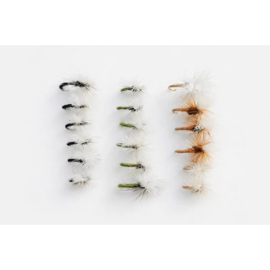18 Barbless klinkhammers, Olive black and beige