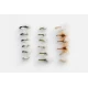 18 Barbless klinkhammers, Olive black and beige
