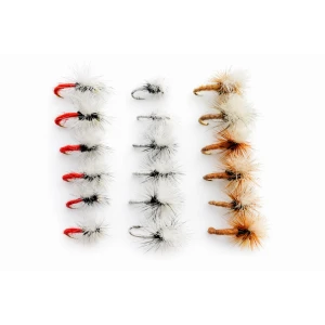 18 Barbless klinkhammers, Red White and beige