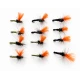 12 klinkhammer Dry Flies - Hi Viz
