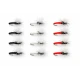 12 klinkhammer Dry Flies - Black,Red and White