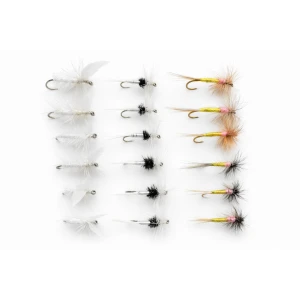 18 Dry Flies, White Moth,Caenis and Tups