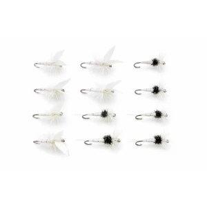 12 Dry Flies - White Moth and Caenis