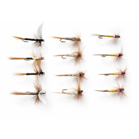 12 Dry Flies -Tups, Kites Imp, Ginger Quill