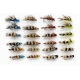 24 Barbless Sedgehog Flies - 6  Colours