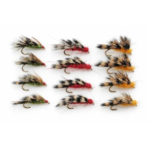 12 Barbless Sedgehogs - Red, Orange & Olive