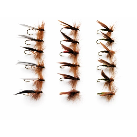 18 Sedge Flies - Silver Olive and Brown