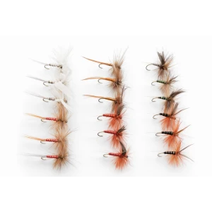 18  Dry Flies - Lunns Particular, Houghton Ruby, Spinners