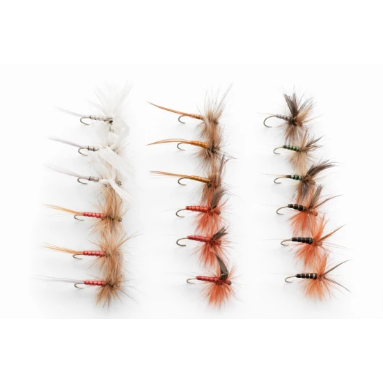 18  Dry Flies - Lunns Particular, Houghton Ruby, Spinners