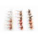 18  Dry Flies - Lunns Particular, Houghton Ruby, Spinners