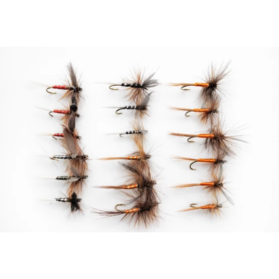 18 Dry Flies, Mixed Spinners