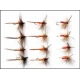 12 Dry Spinners, Orange, Sherry & Red Spinner