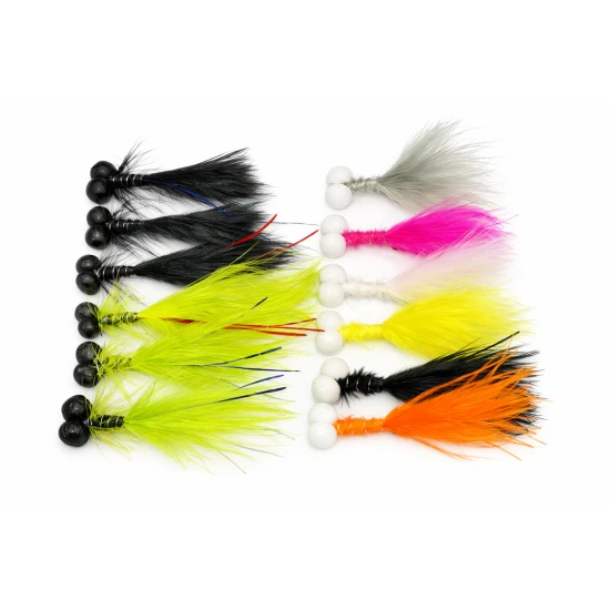 12 Barbless Booby Flash Damsel and Booby Marabou