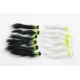12 Barbless Booby Snake Zonkers White & Black Booby