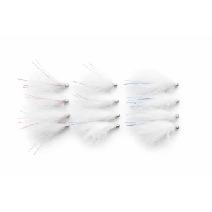 12 Barbless Blue and Red flash  Cats Whiskers,