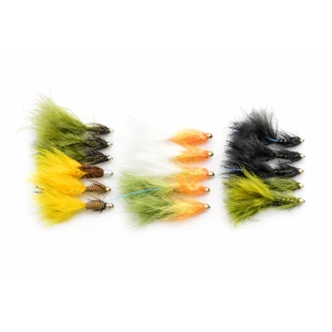 18 Barbless Damsels, Sunburst, Deadly, White, Silver, Blue & Red Flash
