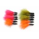 12 Barbless Goldhead Dancer,Red, Olive and Orange