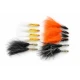 12 Barbless Goldhead Dancer, White Black & Orange