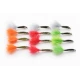 12 Barbless Epoxy Minnow - Natural, Lime, Orange & Red
