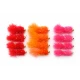 12 Barbless Goldhead Hot Blobs - Orange, Pink & Red