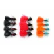 12 Barbless Mini Dancer - Black/Red,Black,Orange & Blues