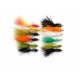 12 Barbless Mixed Lure,Dancer,Nomad & Flash Damsels