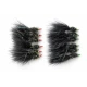 12 Barbless Goldhead Nomad - All Black (Red and Green Nosed)