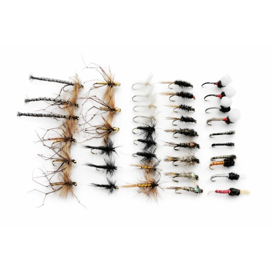 40 Barbless Trout Flies, Dry, Nymph and Buzzer Mixed hook size