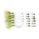 24 Barbless Winter Top Sellers -  Goldhead Olive Damsels, Cats, GH Nymphs, Tungsten Nymphs